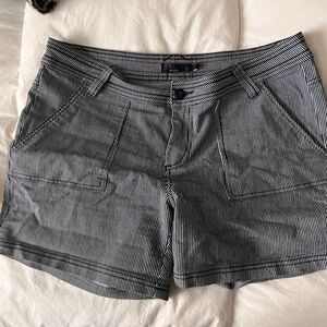 Prana Navy and White Striped Shorts